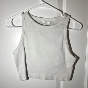 White cropped tank top
